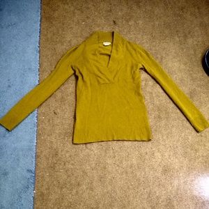 J. Crew Cashmere Popover Shawl Collar Olive